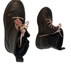 Girl's Black Booties with Multi color Laces/Zipper by Art Class -Size 3